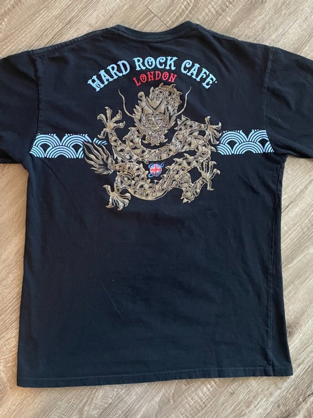 Hard Rock Cafe London Men's T-Shirt Size L Black Graphic Vintage Pre-owned Tee